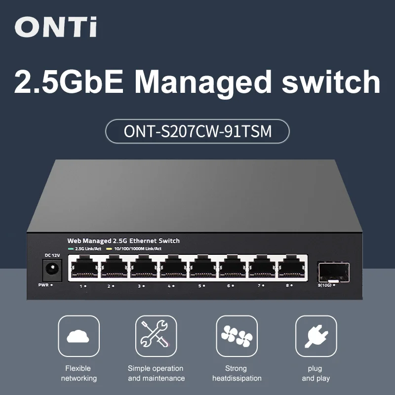 ONTi 2.5GbE Managed Switch 8-P – Sfp+ 10G Managed Switch 8 Port Bewertung und Preis
